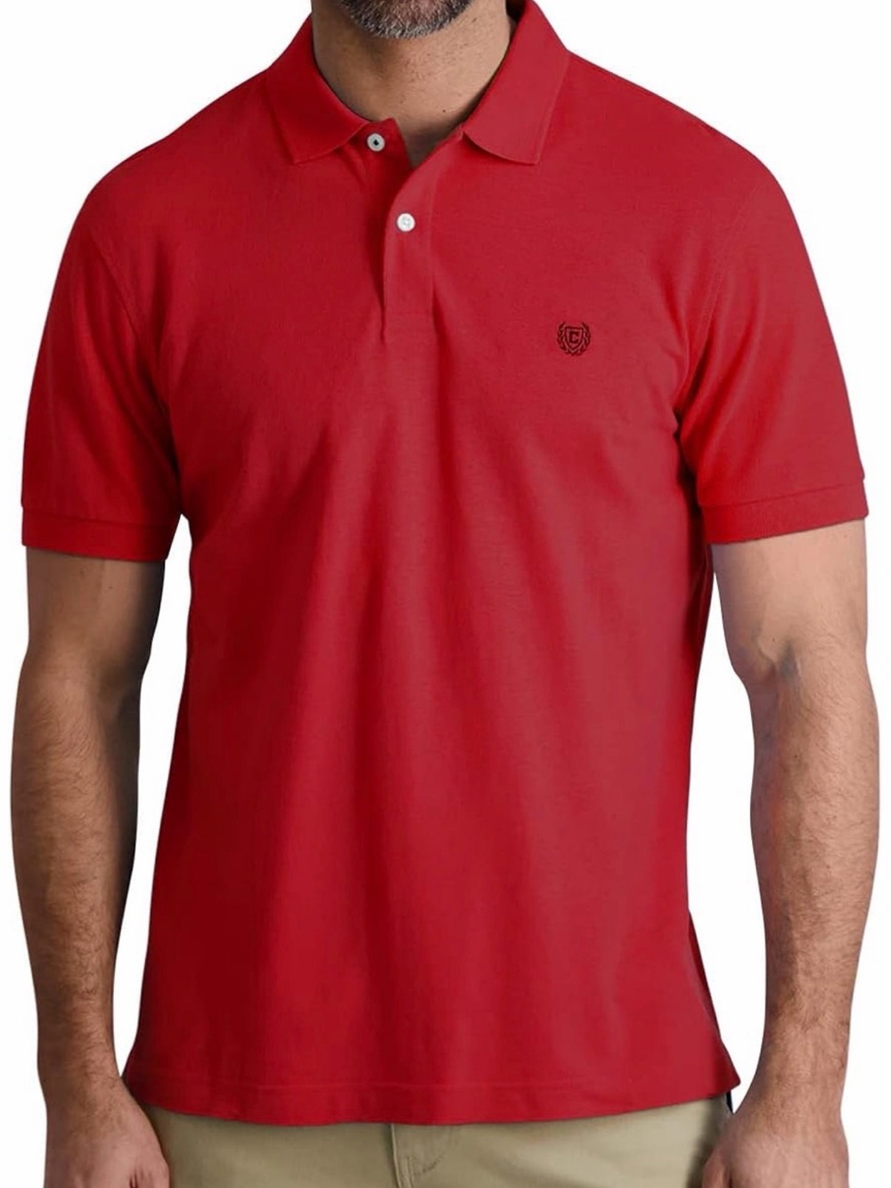 NWT Chaps golf Polo Shirt Mens 2XB Big & Tall Red Short Sleeve Cotton 2X 2XBT